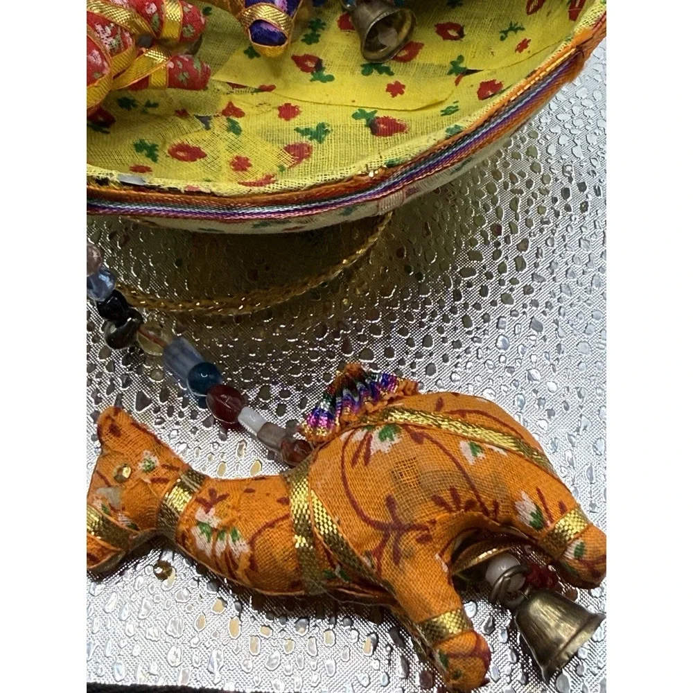 Indian Camel Umbrella Mobile Wall Hanging Puppets Boho Home Decor